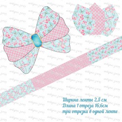 лента репс с рисунком...